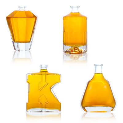 Outras bebidas 500 ml '700 ml 750 ml garrafa de vidro para tequila gin rum uísque vodka
