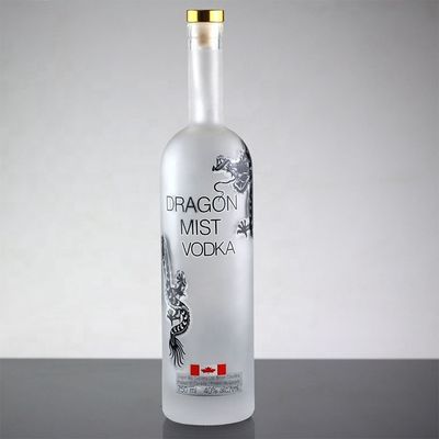 Garrafa de vodka de vidro industrial congelado de 750 ml para fabricação e comercialização