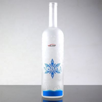 Garrafa de vodka de vidro industrial congelado de 750 ml para fabricação e comercialização