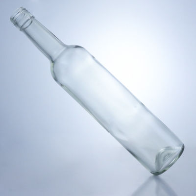 600 ml 750 ml 1000 ml de forma redonda garrafas de vidro vazias de pescoço comprido para gin rum brandy