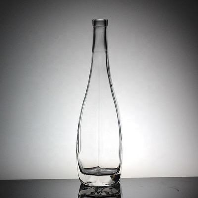 Garrafa com tampa de parafuso de vidro transparente feita sob medida para suco ou bebida de refrigerante 330ml 500ml 750ml