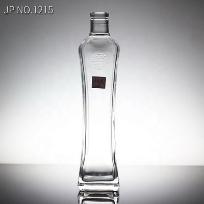 Super Flint Bottle Crystal Glass Brandy Bottle com tampa de parafuso para suas necessidades