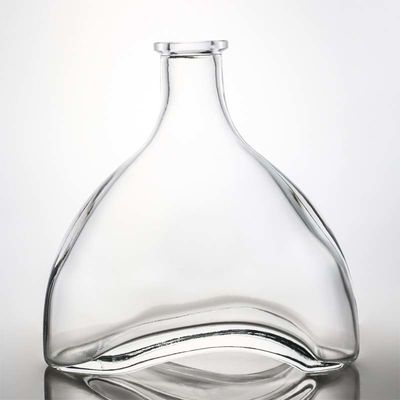 Endereço do colarinho de vidro 500ml 700ml 750ml 780ml Gin Rum Whiskey Tequila Espírito Garrafa para Cortiça