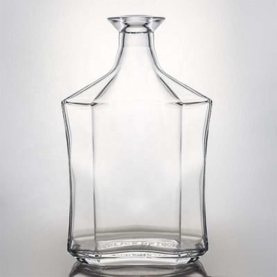 Endereço do colarinho de vidro 500ml 700ml 750ml 780ml Gin Rum Whiskey Tequila Espírito Garrafa para Cortiça