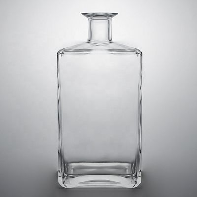 Endereço do colarinho de vidro 500ml 700ml 750ml 780ml Gin Rum Whiskey Tequila Espírito Garrafa para Cortiça