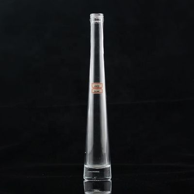 200 ml 300 ml 375 ml Botão de vidro fino de forma esbelta para negócios de fabricação de vodka