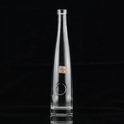 200 ml 300 ml 375 ml Botão de vidro fino de forma esbelta para negócios de fabricação de vodka