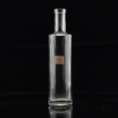 200 ml 300 ml 375 ml Botão de vidro fino de forma esbelta para negócios de fabricação de vodka