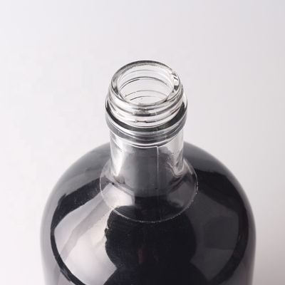 Garrafa de vidro redonda personalizada 500ml 750ml com tampa de cortiça e logotipo personalizado
