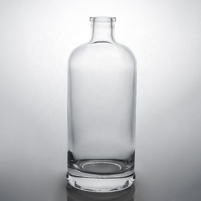 Garrafa de vidro Whisky Garrafa de vodka Gin garrafa de rum com cortiça 375ml 500ml 700ml 750ml 1000ml