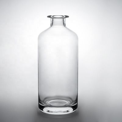 Garrafa de vidro Whisky Garrafa de vodka Gin garrafa de rum com cortiça 375ml 500ml 700ml 750ml 1000ml