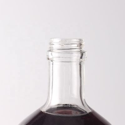 Garrafa de vidro redonda personalizada 500ml 750ml com tampa de cortiça e logotipo personalizado
