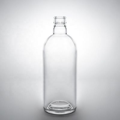 Garrafa de vidro Whisky Garrafa de vodka Gin garrafa de rum com cortiça 375ml 500ml 700ml 750ml 1000ml