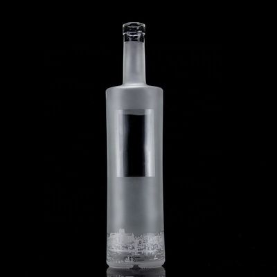 Garrafa de vidro 750ml 500ml Decal Impressão de Vodka com design congelado e material de base