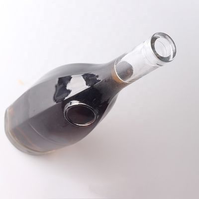 375ml Logotipo personalizado gravado em forma de gota de lágrima Botella de vidro de gin rum com rolhas para bebidas alcoólicas