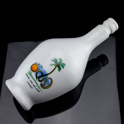 700 ml de garrafa de vidro de manuseio de superfície de gelo de rum com rolha
