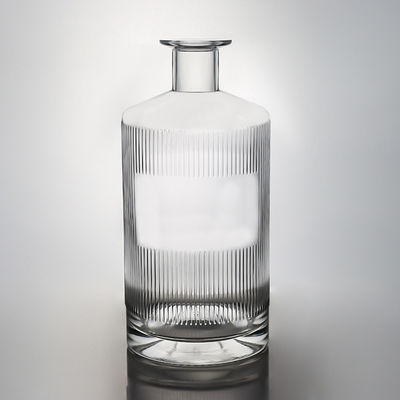 Garrafa de vidro de barras única para vodka gin uísque rum vinho cortiça 500ml 700ml 750ml