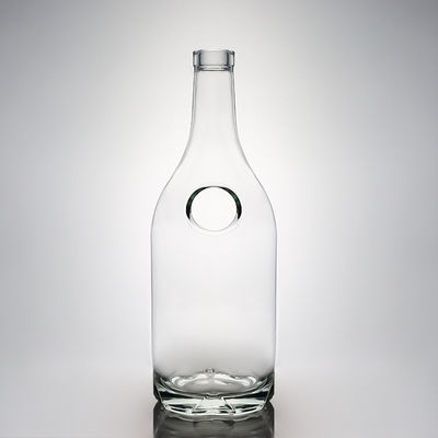 Garrafa de vidro de barras única para vodka gin uísque rum vinho cortiça 500ml 700ml 750ml