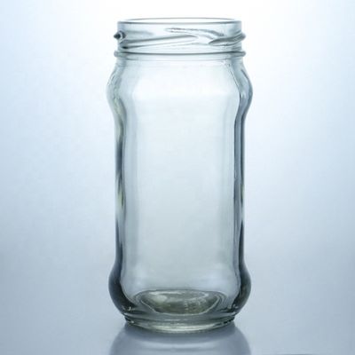 Jarro de armazenamento de geleia de mel de vidro transparente com tampa de vedação metálica de 25 ml a 1000 ml