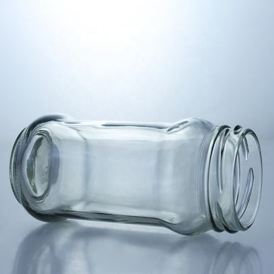 Jarro de armazenamento de geleia de mel de vidro transparente com tampa de vedação metálica de 25 ml a 1000 ml