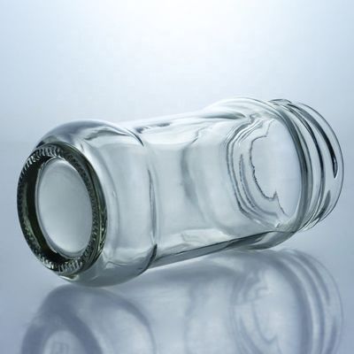 Jarro de armazenamento de geleia de mel de vidro transparente com tampa de vedação metálica de 25 ml a 1000 ml