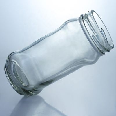 Jarro de armazenamento de geleia de mel de vidro transparente com tampa de vedação metálica de 25 ml a 1000 ml