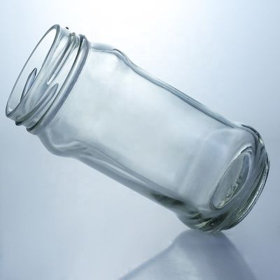 Jarro de armazenamento de geleia de mel de vidro transparente com tampa de vedação metálica de 25 ml a 1000 ml