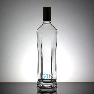 Whisky Vodka Material de vidro 700 ml Garrafa de 1000 ml com tampa metálica e de alta qualidade