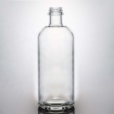 Flint Redondo Vazio 375ml 500ml 750ml 1000ml Liquor Vodka Tequila Whiskey Fota com tampa de parafuso
