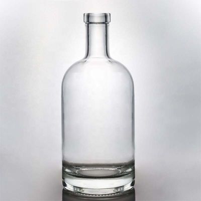 Flint Redondo Vazio 375ml 500ml 750ml 1000ml Liquor Vodka Tequila Whiskey Fota com tampa de parafuso