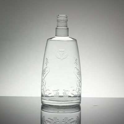 Garrafa de vidro de 50 cl Estampagem a quente Vinho estilo cerâmica Garrafa de bebidas para bebidas 700ml