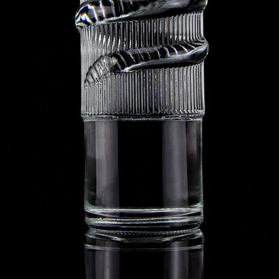 Logotipo personalizado Garrafa de vidro de desenho de serpente emolida de 750 ml para cilindro de vodka