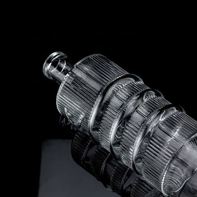 Logotipo personalizado Garrafa de vidro de desenho de serpente emolida de 750 ml para cilindro de vodka