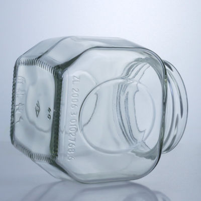600ml frasco de vidro para comida de mel molho de pimenta conveniente e elegante tampa de alumínio