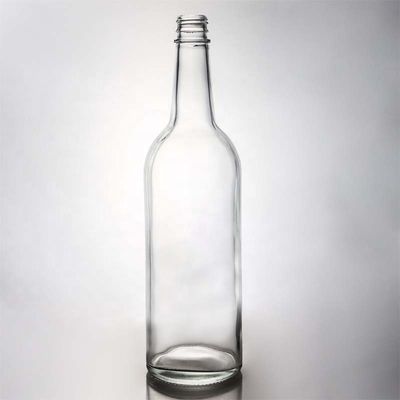 Garrafa de vidro branca cristalina para vinho Gin Whiskey Tequila 500ml 700ml 750ml 1000ml