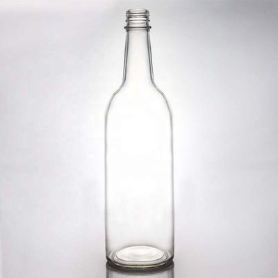 Garrafa de vidro branca cristalina para vinho Gin Whiskey Tequila 500ml 700ml 750ml 1000ml