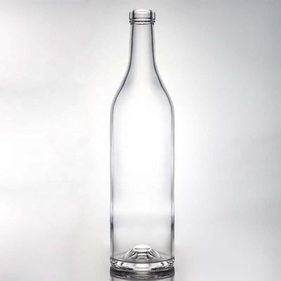 Garrafa de vidro branca cristalina para vinho Gin Whiskey Tequila 500ml 700ml 750ml 1000ml