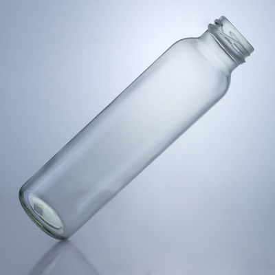 300 ml de frasco de vidro de alimentos redondos para o tratamento da superfície e do decalque de suco de leite e chá de frutas