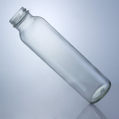 300 ml de frasco de vidro de alimentos redondos para o tratamento da superfície e do decalque de suco de leite e chá de frutas