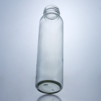 300 ml de frasco de vidro de alimentos redondos para o tratamento da superfície e do decalque de suco de leite e chá de frutas