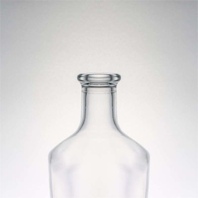 Garrafa única de vidro quadrada para uísque, vodka, tequila, gin, rum, fecho, cortiça incluída