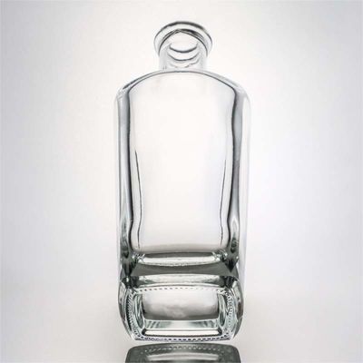 Garrafa única de vidro quadrada para uísque, vodka, tequila, gin, rum, fecho, cortiça incluída