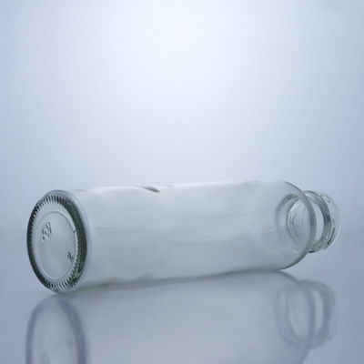 300 ml de frasco de vidro de alimentos redondos para o tratamento da superfície e do decalque de suco de leite e chá de frutas