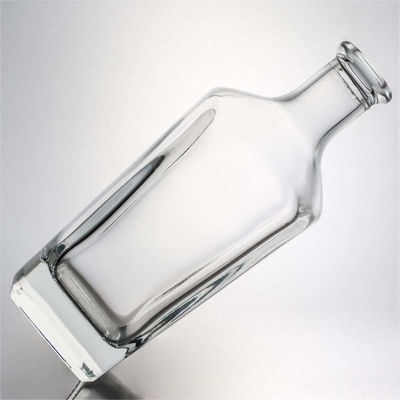 Garrafa única de vidro quadrada para uísque, vodka, tequila, gin, rum, fecho, cortiça incluída