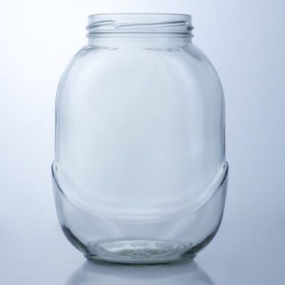Garrafa de vidro redonda transparente para manuseio de superfície de decal em solução de produção de qualidade alimentar