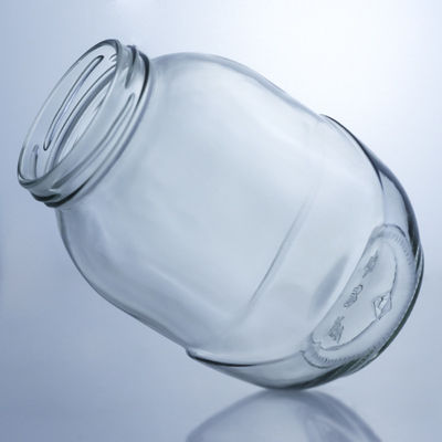 Garrafa de vidro redonda transparente para manuseio de superfície de decal em solução de produção de qualidade alimentar