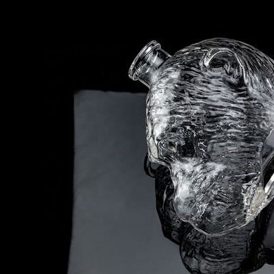 500 ml 750 ml garrafa de vidro em forma de cabeça de macaco para vodka licor com cortiça