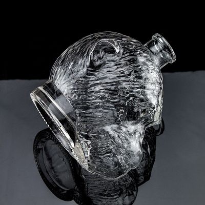 500 ml 750 ml garrafa de vidro em forma de cabeça de macaco para vodka licor com cortiça