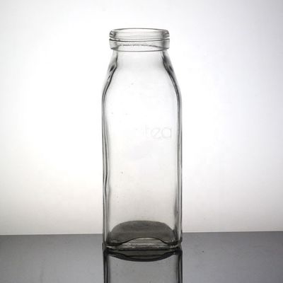Garrafa de sumo em forma de maçã transparente 500 ml Garrafa de vidro de pedra com tampa de plástico