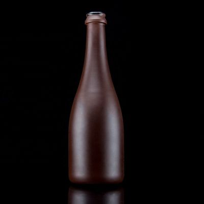 Garrafa de champanhe de 500 ml com acabamento fosco Design único Colar de vidro revestido de cobre